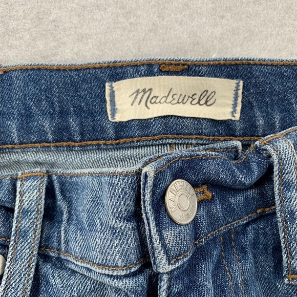 Madewell High Rise Slim‎ Crop Boy Jeans Medium Wash Denim 2 Tone Womens 26 - Picture 8 of 10